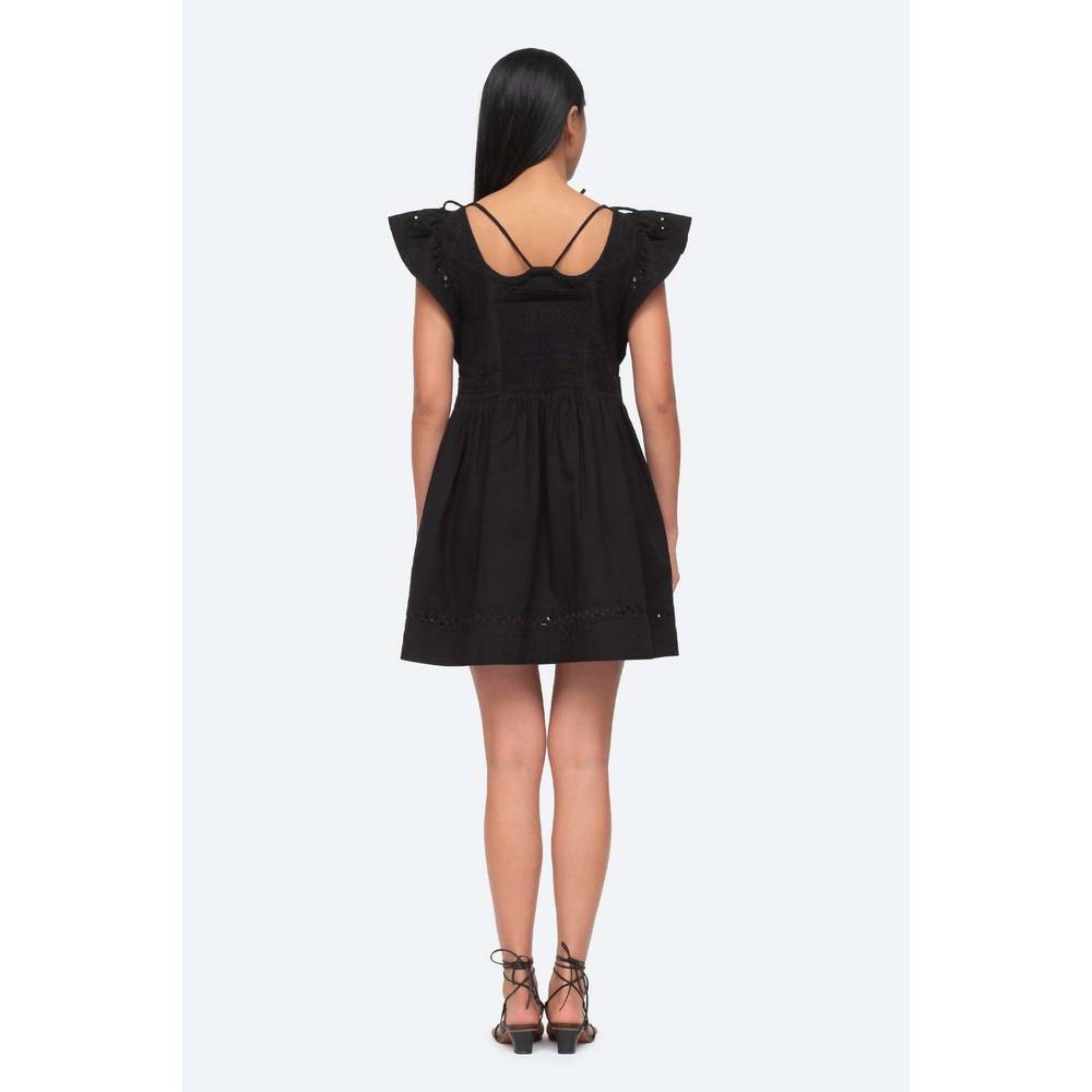NEW SEA willa mini dress in black - Picture 4 of 4
